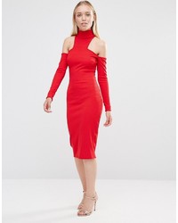 rotes Midikleid