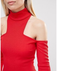 rotes Midikleid