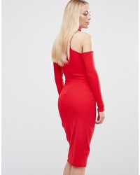 rotes Midikleid