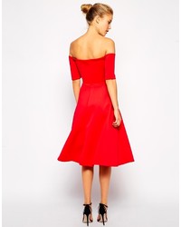 rotes Midikleid von Asos