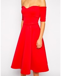 rotes Midikleid von Asos