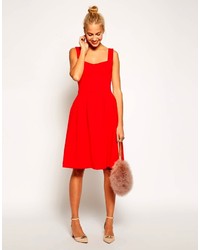 rotes Midikleid von Asos