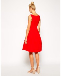 rotes Midikleid von Asos