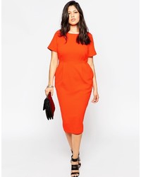 rotes Midikleid von Asos