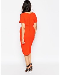 rotes Midikleid von Asos