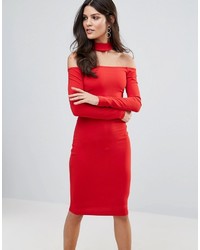 rotes Midikleid von Jessica Wright