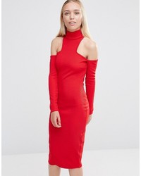 rotes Midikleid