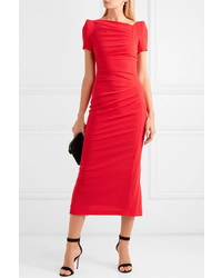 rotes Midikleid von Talbot Runhof