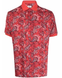 rotes Polohemd mit Paisley-Muster von Etro