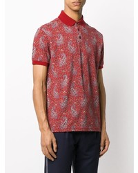 rotes Polohemd mit Paisley-Muster von Etro