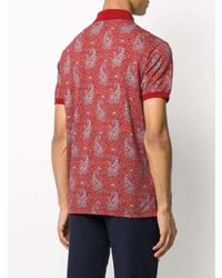 rotes Polohemd mit Paisley-Muster von Etro