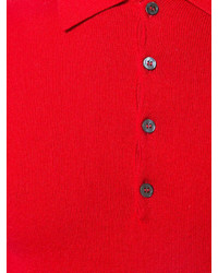 rotes Polohemd von Thom Browne
