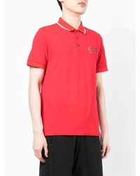 rotes Polohemd von Ea7 Emporio Armani