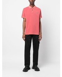 rotes Polohemd von Stone Island