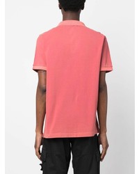 rotes Polohemd von Stone Island