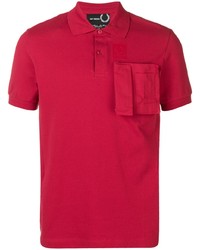 rotes Polohemd von Raf Simons X Fred Perry