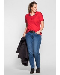 rotes Polohemd von SHEEGO BASIC