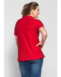 rotes Polohemd von SHEEGO BASIC