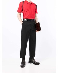 rotes Polohemd von Alexander McQueen