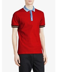 rotes Polohemd von Burberry