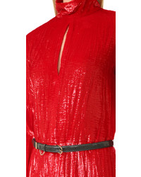 rotes Samtkleid von Nina Ricci