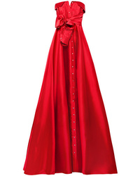 rotes Satin Ballkleid von Alexis Mabille