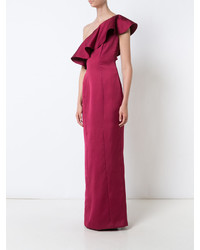 rotes Satin Ballkleid von Zac Posen