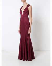 rotes Satin Ballkleid von Zac Posen