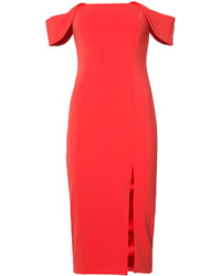rotes schulterfreies Kleid von Jay Godfrey