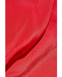 rotes schulterfreies Oberteil aus Seide von Rosie Assoulin