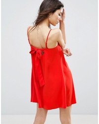 rotes schwingendes Kleid von Asos