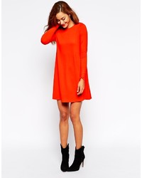 rotes schwingendes Kleid von Asos