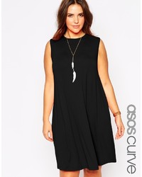 rotes schwingendes Kleid von Asos