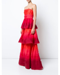 rotes Seide Ballkleid von Carolina Herrera