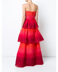 rotes Seide Ballkleid von Carolina Herrera