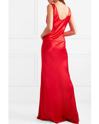 rotes Seide Ballkleid von Galvan