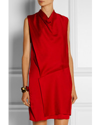 rotes figurbetontes Kleid aus Seide von Helmut Lang