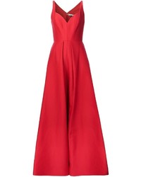 rotes Seidekleid von Halston