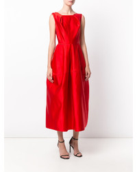 rotes Seidekleid von Talbot Runhof