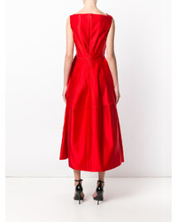 rotes Seidekleid von Talbot Runhof