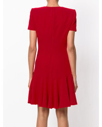 rotes Seidekleid von Alexander McQueen