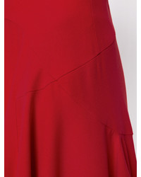 rotes Seidekleid von Alexander McQueen