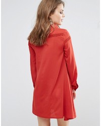 rotes Shirtkleid von Glamorous