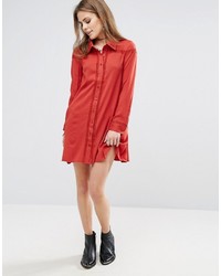 rotes Shirtkleid von Glamorous