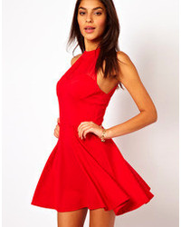 rotes Skaterkleid von Asos