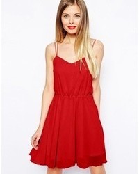 rotes Skaterkleid von Asos