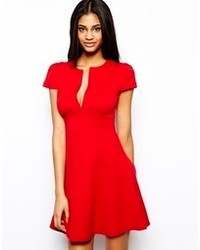 rotes Skaterkleid von Asos