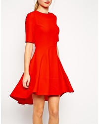 rotes Skaterkleid von Asos