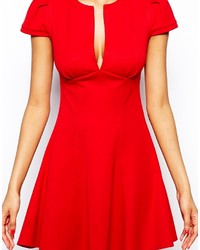 rotes Skaterkleid von Asos