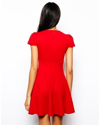 rotes Skaterkleid von Asos